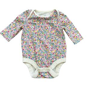Baby GAP long sleeve 0-3 months liberty floral bodysuit